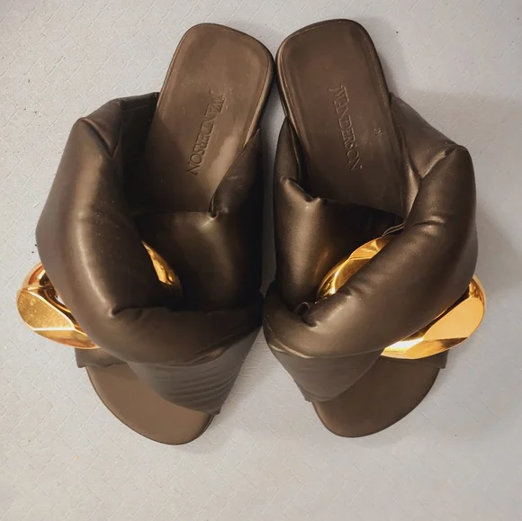 JW ANDERSON Black Chain Twist Sandals - Picture 1 of 6